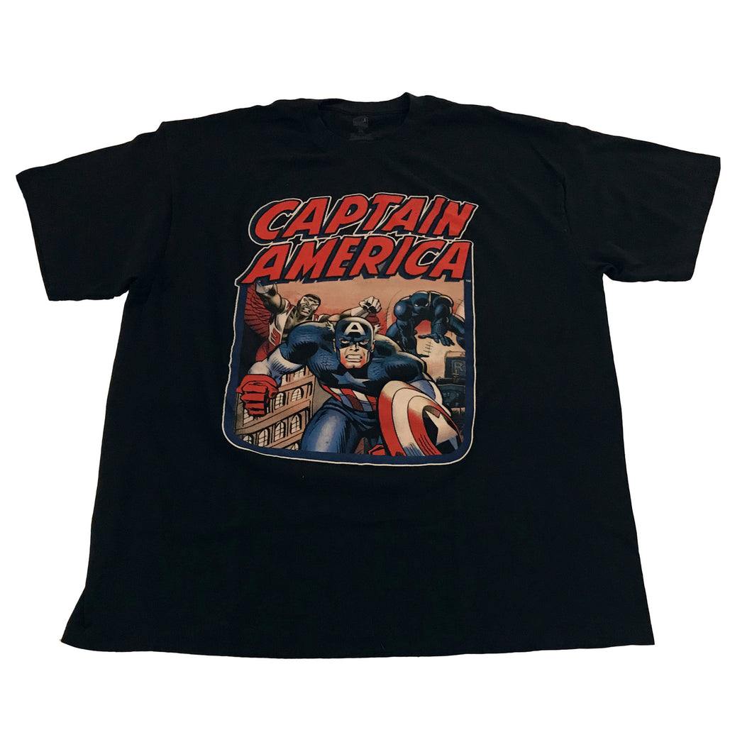 Captain America and The Falcon with Black Panther T-shirt - Mean-Tees.com