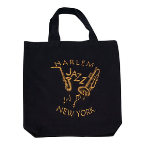 Harlem New York Jazz Embossed Jumbo Tote Bag - Mean-Tees.com
