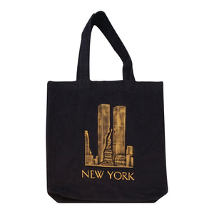 New York Skyline Embossed Jumbo Tote Bag - Mean-Tees.com