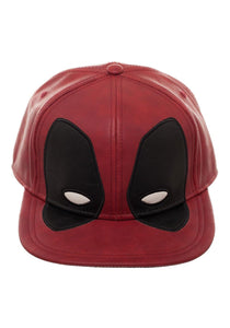 Deadpool Big Face Distressed Deluxe Snapback Hat - Mean-Tees.com